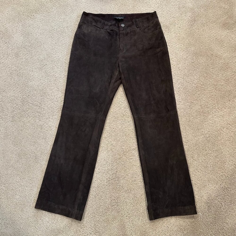 Theory Leather-Suede Pants
